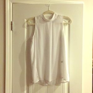 White sleeveless blouse
